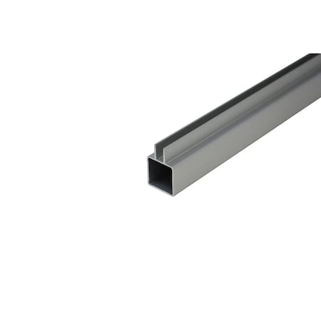 Eztube Centered Captive Fin Extrusion for 1/4in Panel Panel  Silver, 98in L x 1in W x 1in H 100-255S-8